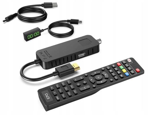 DEKODER TUNER TV HD DVB-T2 i DVB-C HEVC H.265 MINI STICK NAGRYWANIE na Arena.pl
