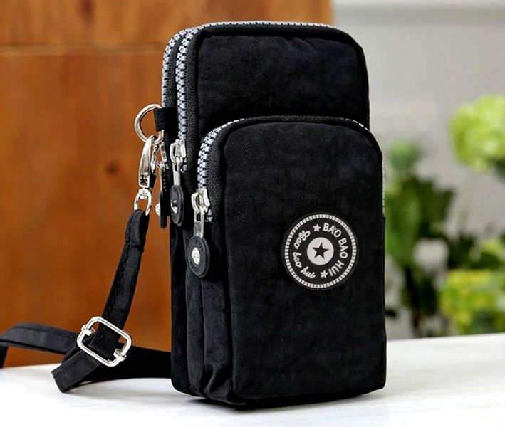 Torebka saszetka Czarna na telefon Samsung Iphone  T36_B_Czarny zdjęcie 4