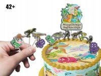 TOPPERY NA TORT (10szt) + duży TOPPER Najlepszego - DINOZAUR DINOZAURY