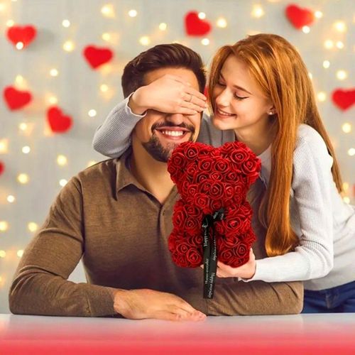 Prezent który mówi Kocham Cię Miś z róż 25cm na Arena.pl