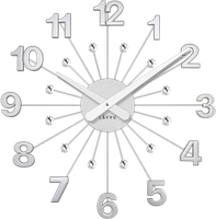 LAVVU Srebrny zegar Nuance ⌀49cm