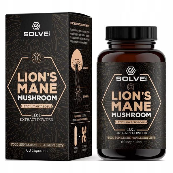 SolveLabs Lion's Mane Soplówka jeżowata 10:1 60kap zdjęcie 1