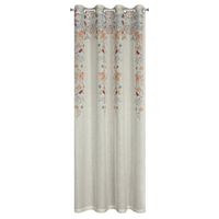 Elegancka zasłona na przelotkach CARA 140X250 naturalna w kwiaty