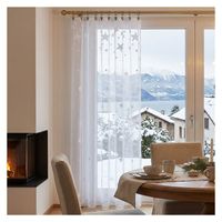 Firanka Gwiazdki wys 230 cm DomoweTekstylia | WN628G 230 | Boże Narodzenie