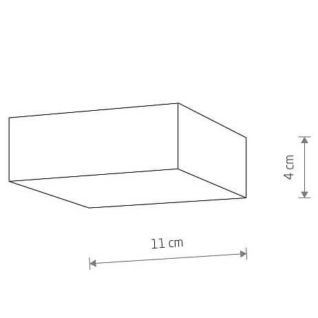 Natynkowa lampa Lid Square 10424 Nowodvorski LED 15W 3000K kwadrat czarna zdjęcie 4