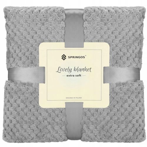 GRUBY KOC CIEPŁY NARZUTA DWUSTRONNA NA ŁÓŻKO KANAPĘ 220x200 cm PLED MIĘKKI na Arena.pl