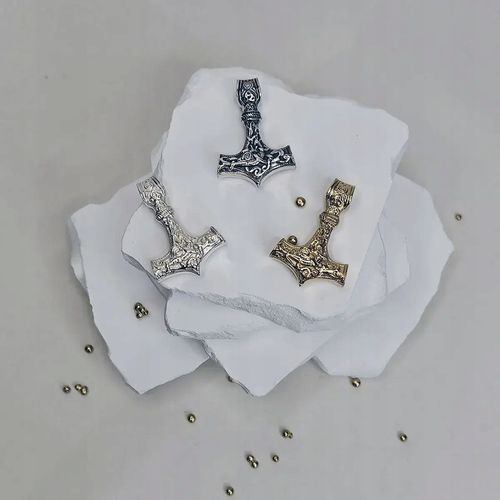 Młot Thora Wisior srebrny oksydowany zawieszka młot thora duża 27g ciężka na Arena.pl