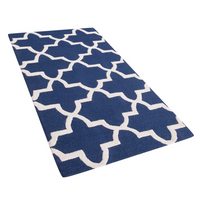 Dywan wełniany 80 x 150 cm niebieski SILVAN