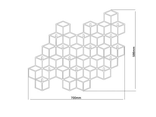wieszak ścienny geometryczny CUBE na Arena.pl