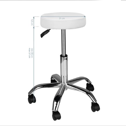 Taboret kosmetyczny AM-310 biały na Arena.pl