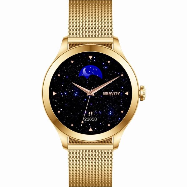 smartwatch gravity biało złoty 2 paski gt25-2 pro zdjęcie 9
