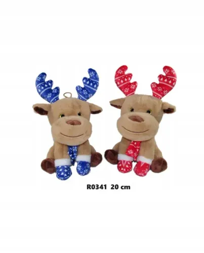 Maskotka Renifer Łoś Świąteczny 2 kolory - 20cm na Arena.pl