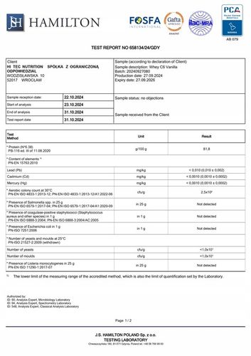 HI TEC Whey C-6 - 2250g BIAŁKO PROTEIN WPI WPH WPC na Arena.pl
