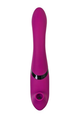 Jos Vibrator With Clitoral Stimulator Jos Spin, Silicone, Purple, 23 Cm na Arena.pl
