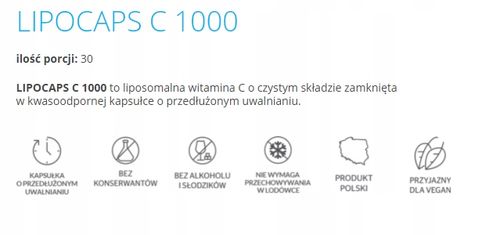 LIPOCAPS C1000 Liposomalna Witamina C 120 kapsułek na Arena.pl