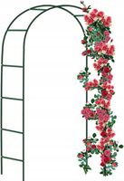 2 x PERGOLA OGRODOWA ŁUK DO ROŚLIN PNĄCYCH CZARNY 240 x 140 x 38 cm DEKORAC