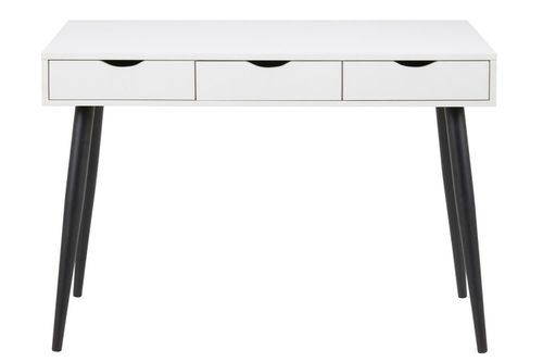 Biurko Scandi białe/ czarne z 3 szufladami na Arena.pl