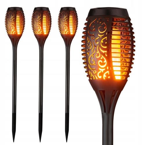 4x Lampa solarna LED POCHODNIA efekt OGIEŃ PŁOMIEŃ na Arena.pl