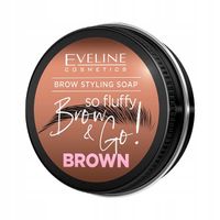 eveline brow&go so fluffy mydło do brwi brązowe 25 ml
