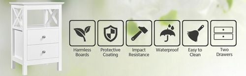 Yaheetech Szafka Nocna do Przechowywania, Stolik Boczny, 40 x 30 cm, na Arena.pl