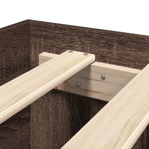 Łóżko bez materaca, brązowy dąb, 140x190 cm na Arena.pl