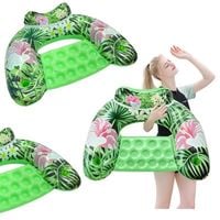 Materac do Pływania Fotel Dmuchany z Oparciem Leżak do Wody Miejsce