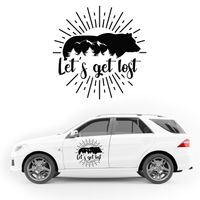 NAKLEJKA NA BOK AUTA dekoracyjna góry las KAMPER camper auto samochód 35cm