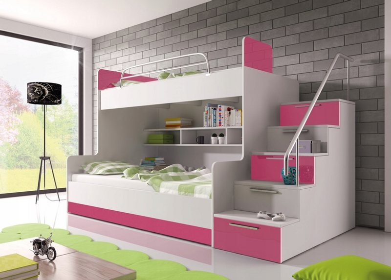 ŁÓŻKO PIĘTROWE RAJ 2 / 7 KOLORÓW POŁYSK zdjęcie 1