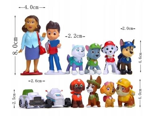PSI PATROL PIESKI ZESTAW 10 FIGUREK I 2 POJAZDY NOWE 12 SZTUK na Arena.pl