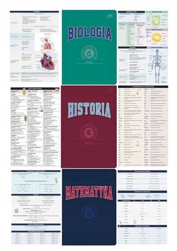 KOMPLET ZESZYTÓW PRZEDMIOTOWYCH ZE ŚCIĄGĄ A5 60K - klasa 7-8 na Arena.pl