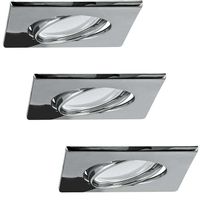 Sufitowe LAMPY wpuszczane OLIN 305879 Polux zestaw 3 kwadratowych OPRAW regulowanych LED 10,5W 3000K metalowych czarne