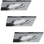 Sufitowe LAMPY wpuszczane OLIN 305879 Polux zestaw 3 kwadratowych OPRAW regulowanych LED 10,5W 3000K metalowych czarne