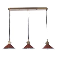 Lampa wisząca do kuchni Hadano HAD3640-08 Dar Lighting brązowa mosiądz
