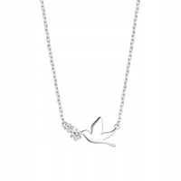 Naszyjnik Delikatna Jaskółka Kryształki Ptaszek Śliczny Wisiorek dla Niej