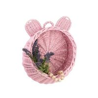 Decor WISZĄCY KOSZ DLA DZIECI MIŚ W KOLORZE RÓŻOWYM Ø27 CM