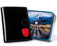 Portfel skórzany męski duży elegancki z ochroną RFID na prezent PETERSON