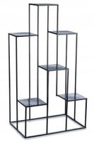 KWIETNIK NA KWIATY STOJĄCY METALOWY CZARNY LOFT