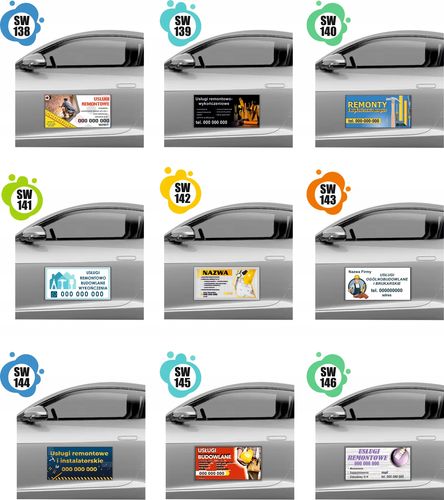 MAGNES NA SAMOCHÓD AUTO MAGNETYCZNA REKLAMA 60X30 usługi brukarskie na Arena.pl