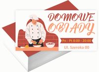 Wizytówki firmowe Foliowane 1000szt dużo wzorów OBIADY DOMOWE