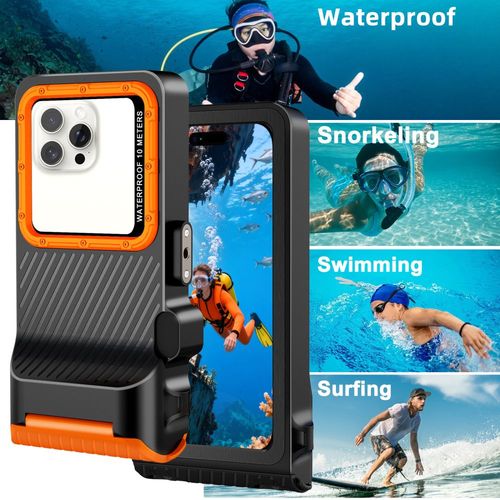 tech-protect ipx8 pro universal diving waterproof case black/orange na Arena.pl