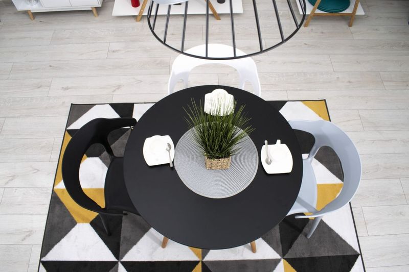 Krzesło ULME - czarne x 3 zdjęcie 13