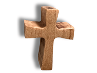 Drewniany Krzyż Krzyżyk do różańca naszyjnik 3cm
