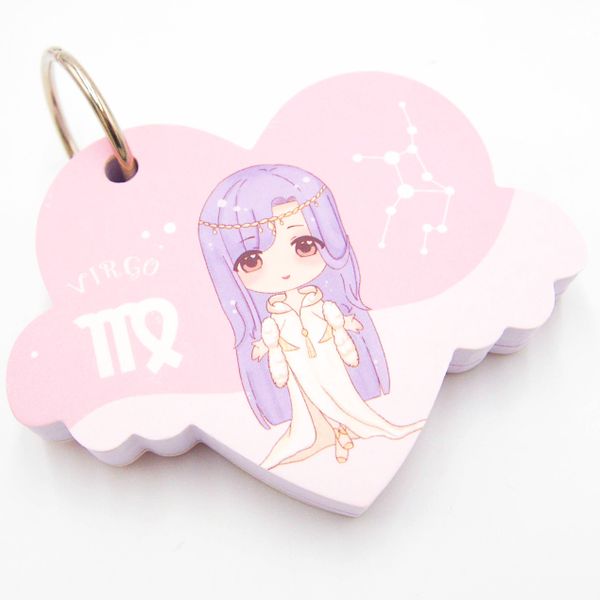 Mini notes notesik na breloku znak zodiaku PANNA zdjęcie 1