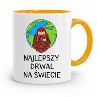 Dla Drwala Rębacza Kubek Żółty Prezent Na Urodziny Z Nadrukiem Ze Zdjęciem
