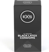 exs extra black 12 szt. - prezerwatywy lateksowe czarne 54 mm