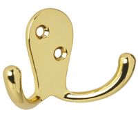 WIESZAK ZŁOTO PODWÓJNY PRZYKRĘCANY 2 ŚRUBY DAS METAL