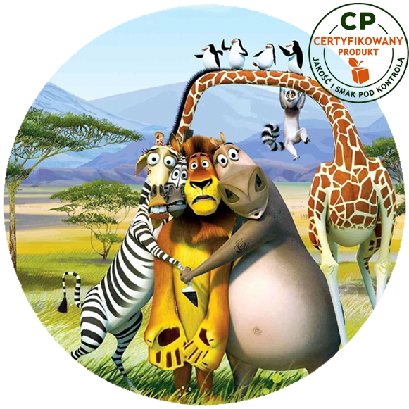 Opłatek na tort Madagaskar zdjęcie 1