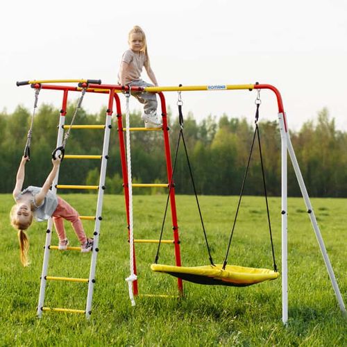 plac zabaw do ogrodu Leśna Polanka basic - żółty na Arena.pl