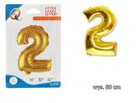BALONY FOLIOWE CYFERKI BALON FOLIOWY CYFRA 2 80CM