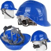 Kask ochronny budowlany BHP regulowany niebieski GEKO